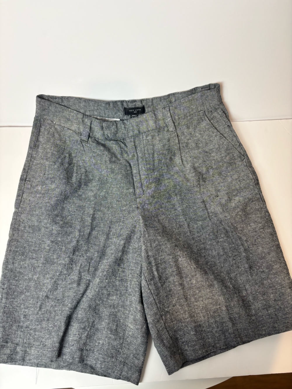 New Look Gray Flat Front Men’s Shorts
